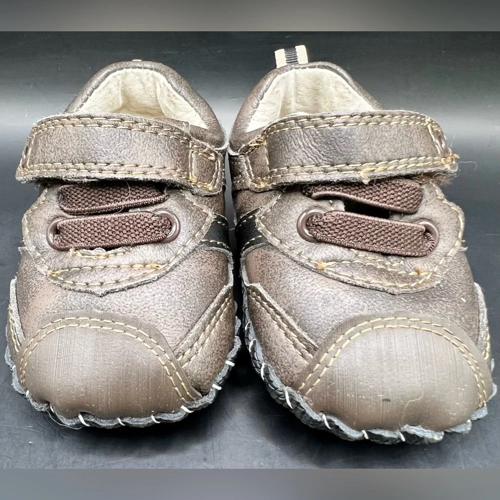 pediped- Franklin, Chocolate‎ Brown Gripper Baby Walker Shoes, Size:0-6 months